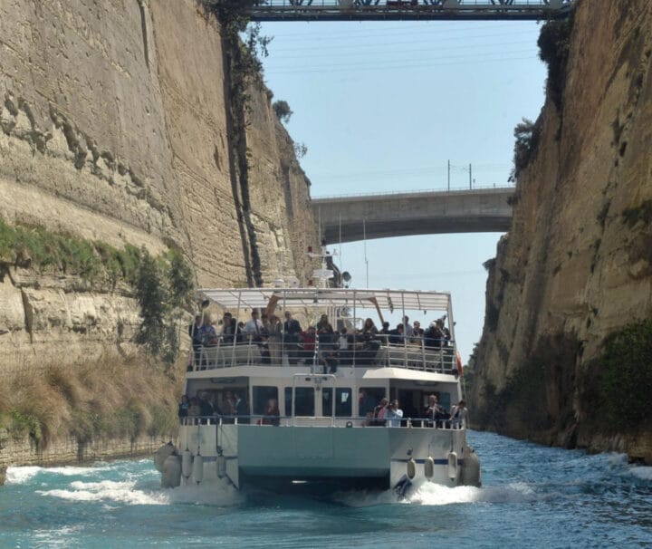 Corinth Canal Boat Tour – Elite Greece Travels - Sunset Corinth Canal Cruise private event