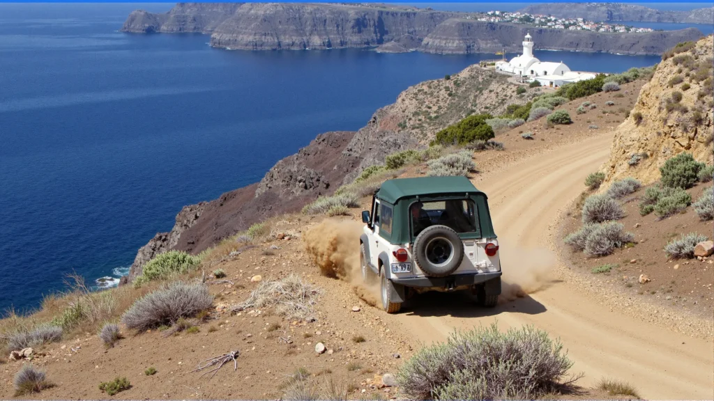 Santorini Off-Road Tour | Beaches, Lighthouse & Optional Seaside Lunch