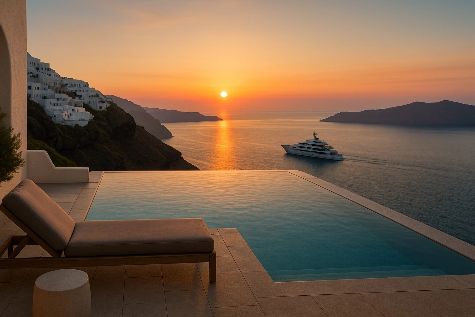 Santorini luxury cruise view